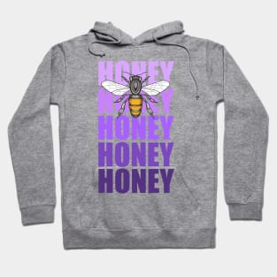 honey bee with purple lettering Hoodie